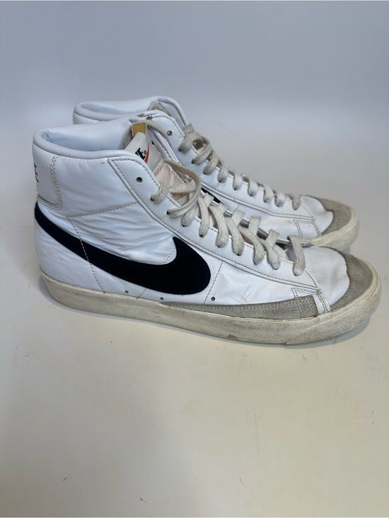 Nike Other - Nike White Black Cream High-Top Sneakers with Orange Logo